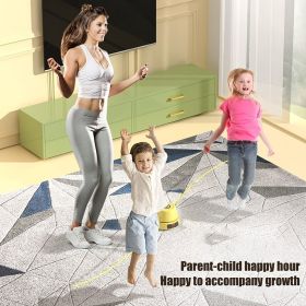 Skipping Ropes Machine; Display With Circles & Speed Levels; Remote Control Counting Jumping Rope For Women Men Kids - Yellow