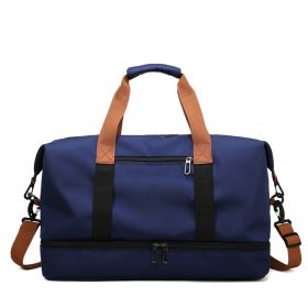 Foldable Waterproof Gym Bag Carry Duffel Bag for Sports and Travel - blue