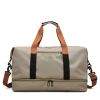 Foldable Waterproof Gym Bag Carry Duffel Bag for Sports and Travel - Khaki