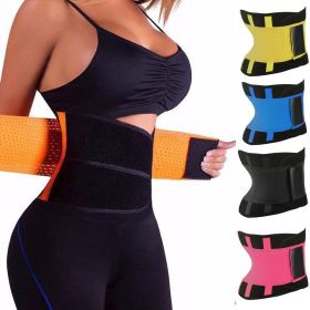 Waist Trainers for Men Women Waist Trimmers Workout Sweat Band Belt for Back Stomach Support - Yellow - XL