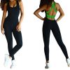 Women  Sports YOGA Workout Gym Fitness Jumpsuit - Green - XXL