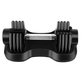Adjustable Dumbbell 25 lbs with Fast Automatic  and Weight Plate for Workout Home Gym - Black