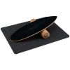 Balance Board Trainer for Core Strength - Black + Burlywood