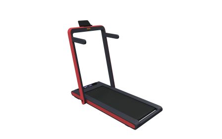 2 in 1 Under Desk Treadmill, 2.5HP Folding Electric Treadmill Walking Jogging Machine for Home Office with Remote Control, Red - as Pic