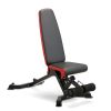 5-Position Utility Weight Bench with Adjustable Seat for Home Gym - Red