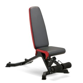 5-Position Utility Weight Bench with Adjustable Seat for Home Gym - Red