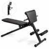 Multi-Functional Adjustable Weight Bench Strength Workout Body Exercise - Black