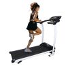 YSSOA High Performance Folding Treadmill, Workout Running Machine with LCD Display and Phone Slot, Compact Treadmill for Fitness Gym Exercise, White a