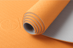 2 Tone TPE Premium Yoga Mat - Orange-Gray