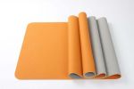 2 Tone TPE Premium Yoga Mat - Orange-Gray