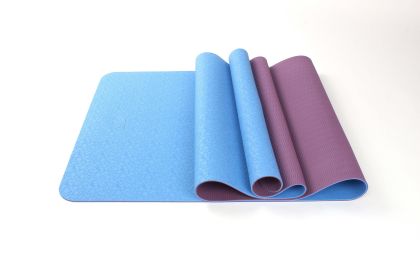 2 Tone TPE Premium Yoga Mat - Blue-Purple
