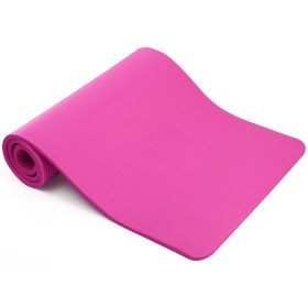 0.6-inch Thick Yoga Mat Anti-Tear High Density NBR Exercise Mat Anti-Slip Fitness Mat - Pink