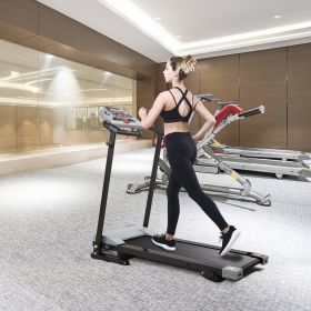 Multifunctional LCD Screen Foldable Treadmill - gray XH - gray