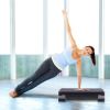 Aerobic exercise training step platform with adjustable height,black and gray - black and gray
