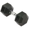 Rubber Encased Hex Dumbbell,25-35lbs,Single - 30lbs