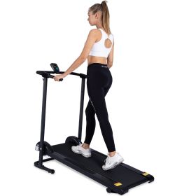 Manual Treadmill Non Electric Treadmill with 10&deg; Incline Small Foldable Treadmill for Apartment Home Walking Running (Mode GHN213) - as pic