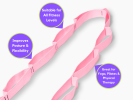 12-Loop Strap for Stretching for Yoga, Pilates, Physical Therapy, Dance, and Gymnastics - Pink