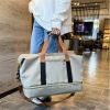Foldable Waterproof Gym Bag Carry Duffel Bag for Sports and Travel - grey