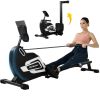 Magnetic Rowing Machine Folding Rower with 14 Level Resistance Adjustable, LCD Monitor and Tablet Holder for Foldable Rower Home Gym Cardio Workout -