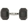 Rubber Encased Hex Dumbbell,25-35lbs,Single - 30lbs