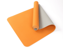 2 Tone TPE Premium Yoga Mat - Orange-Gray