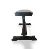 Flat Weight Bench & 50lb Vinyl Dumbbell Set Combo - red