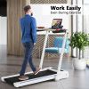 2.25HP Folding Treadmill Running Machine with Table Speaker Remote - White