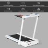 2.25HP Folding Treadmill Running Machine with Table Speaker Remote - White