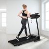 Motorized Electric Treadmill for Home - 3 Level Manual Inclination & Foldable Running Machine with 12 Programs with Phone Holder - as Pic