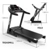 2.5HP Folding Electric Treadmill with LED Display and Cup Holder - as Pic