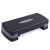 Aerobic exercise training step platform with adjustable height,black and gray - black and gray