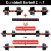 44 LBS Adjustable Dumbbell Sets Barbell Weight Set for Home Gym, 2 in 1 Dumbellsweights Set for Men and Women - 20KG 44LBS