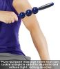 3 Balls Muscle Roller Cellulite Massager Fascia Roller for Cellulite and Sore Muscles Neck Leg Back Body Roller Deep Tissue Massage Stick Tools - blue