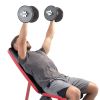5-Position Utility Weight Bench with Adjustable Seat for Home Gym - Red