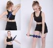 3 Balls Muscle Roller Cellulite Massager Fascia Roller for Cellulite and Sore Muscles Neck Leg Back Body Roller Deep Tissue Massage Stick Tools - blue