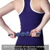 3 Balls Muscle Roller Cellulite Massager Fascia Roller for Cellulite and Sore Muscles Neck Leg Back Body Roller Deep Tissue Massage Stick Tools - blue