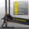 Manual Treadmill Non Electric Treadmill with 10&deg; Incline Small Foldable Treadmill for Apartment Home Walking Running (Mode GHN213) - as pic