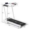 2.25HP Folding Treadmill Running Machine with Table Speaker Remote - White