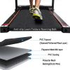 Folding Treadmill Electric Running Machine Walking Jogging Machine with 3 Level Incline 12 Preset Programs for Home Gym - as pic