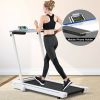 2.25HP Folding Treadmill Running Machine with Table Speaker Remote - White